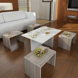 Coffee Tables  White x Brown
