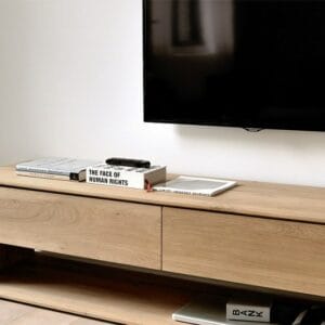 Natural wood TV Unit Brown