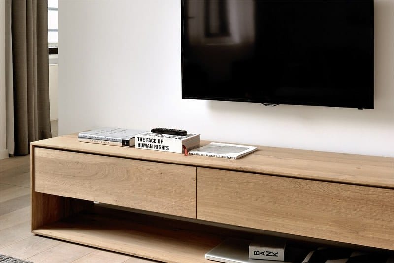 Natural wood TV Unit Brown