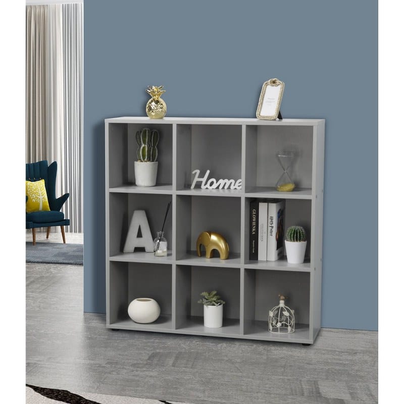 هوم جاليري خزينة كتب -رمادي 91X89X29