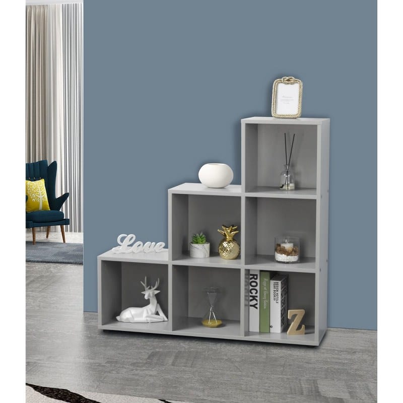 هوم جاليري وحدة رف مكتبة - رمادي 91x89x29