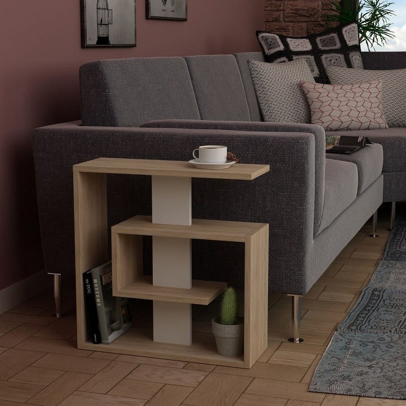 Side Table - Beige W 55 X D20 X H57