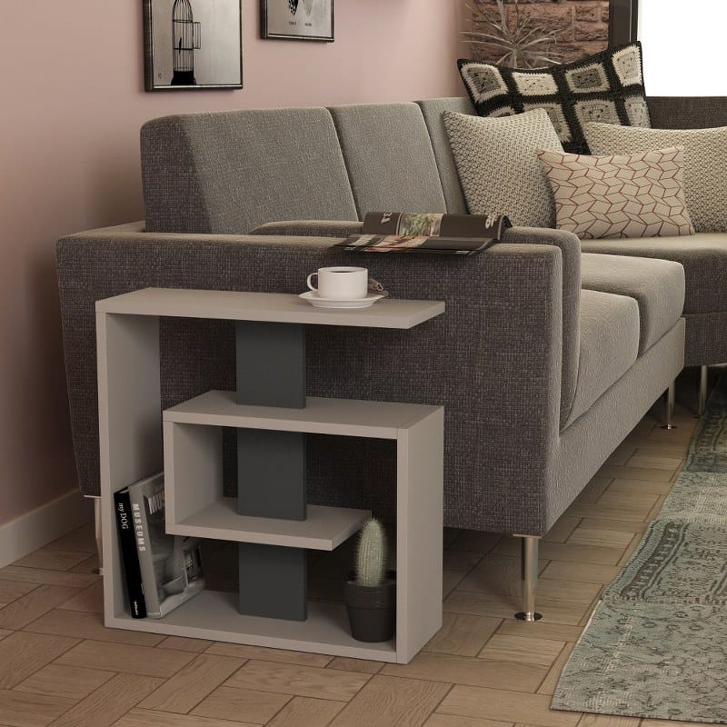 هوم جاليري طاولة جانبية - رمادي W 55 X D20 X H58