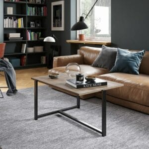 Metal Manufactured Wood Coffee Table 92x60