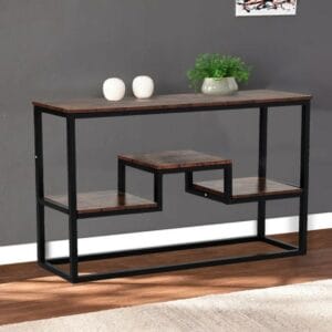 2 Layer Side Console Table Hall Storage Shelf 80x120x30