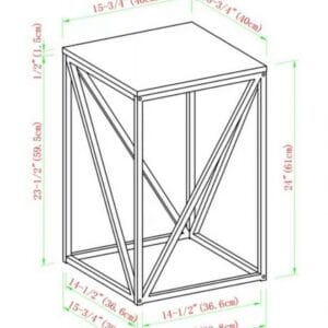 End Table 61X40X40