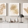 Canvas Wall Art, Abstract Framed Portrait of Golden foliage