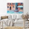 Canvas Wall Art, Abstract Framed Portrait of beautiful summer day in Italy