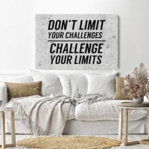 Canvas Wall Art, Abstract Framed Portrait of Motivational Poster
