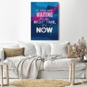 Canvas Wall Art, Abstract Framed Portrait of Motivational Poster