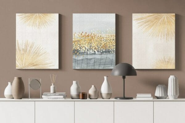 Canvas Wall Art, Abstract canvas Framed Portrait of modern painting flowers