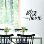 Bless This Home wall Sticker art 55x35 cm Black