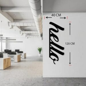 Hello Wall Sign wall Sticker art 120x40