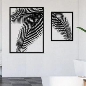 Palm Tree wall sticker Art Set of 2 Panel 80x60 - 60x40