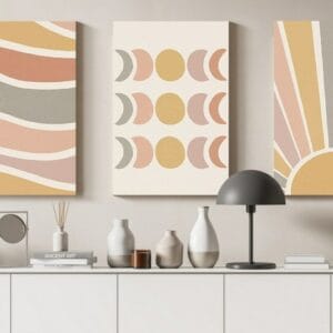 hand drawn boho covers canvas Printed wall art