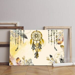 Detailed boho background canvas Printed wall art