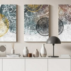 bstract golden wood grain canvas art Printed wall art