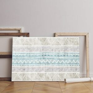 geometric canvas-ikat-aztec-ethnic-pattern Printed wall art