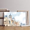 illustration canvas mediterranean city Printed wall art
