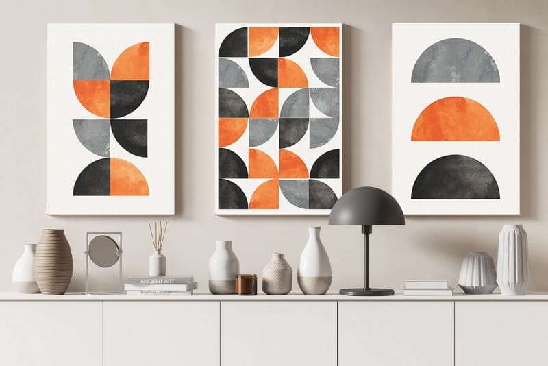set of abstract canvas creative minimalist artistic Printed wall art