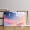 hand painted watercolor canvas pastel sky Printed wall art