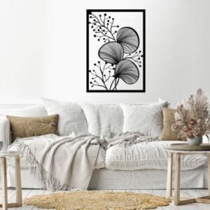 plants wall sticker 80x110 Black