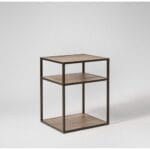هوم جاليري طاولة جانبية 40x35x50 أسود * بني