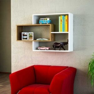 Home Gallery Wall Shelf 65x100x22 Brown*White