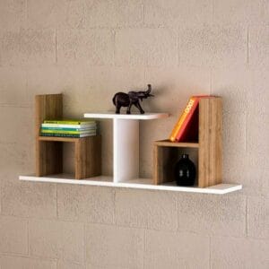 Home Gallery Wall Shelf 43x110x22 Brown*White