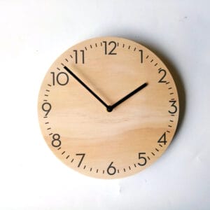 Objectify Plain Wall Clock With Neutra Numerals and Minute Markers