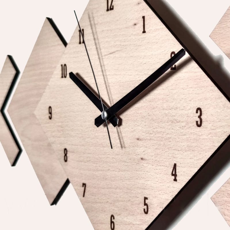 Large Modern Wall Clock Art Decor with Numbers