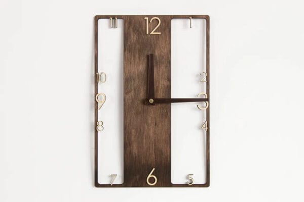wooden wall clock Scandinavian design