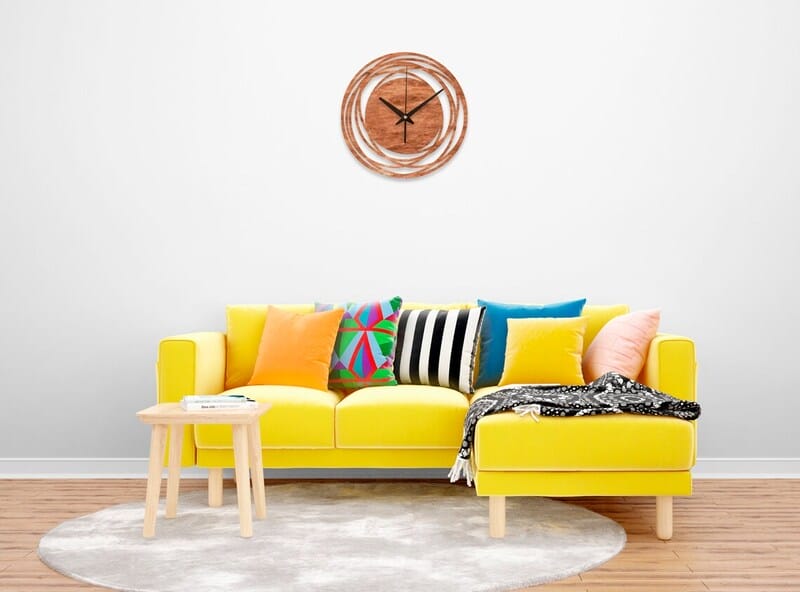 ساعة حائط خشبية حديثة