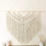 Amazing Hanging Macrame Beige Tapestry Handmade