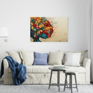 Fantasy Forest with colorful canvas Printed wall art