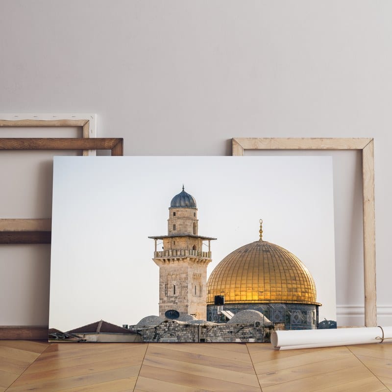A wall art canvas painting about the Dome of the Rock Printed