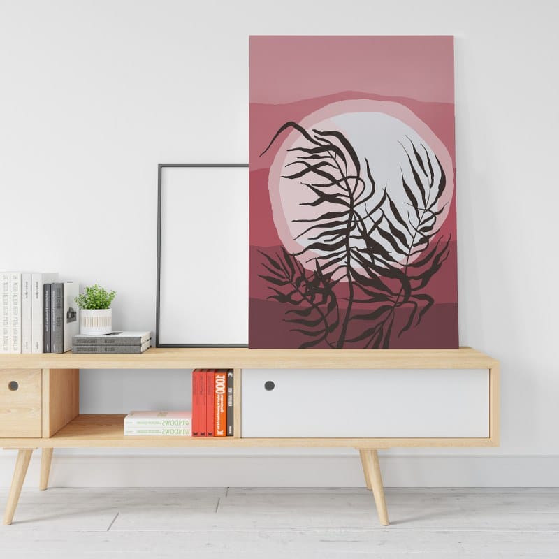 Branches with moon canvas in Scandi Landscape Printed wall art