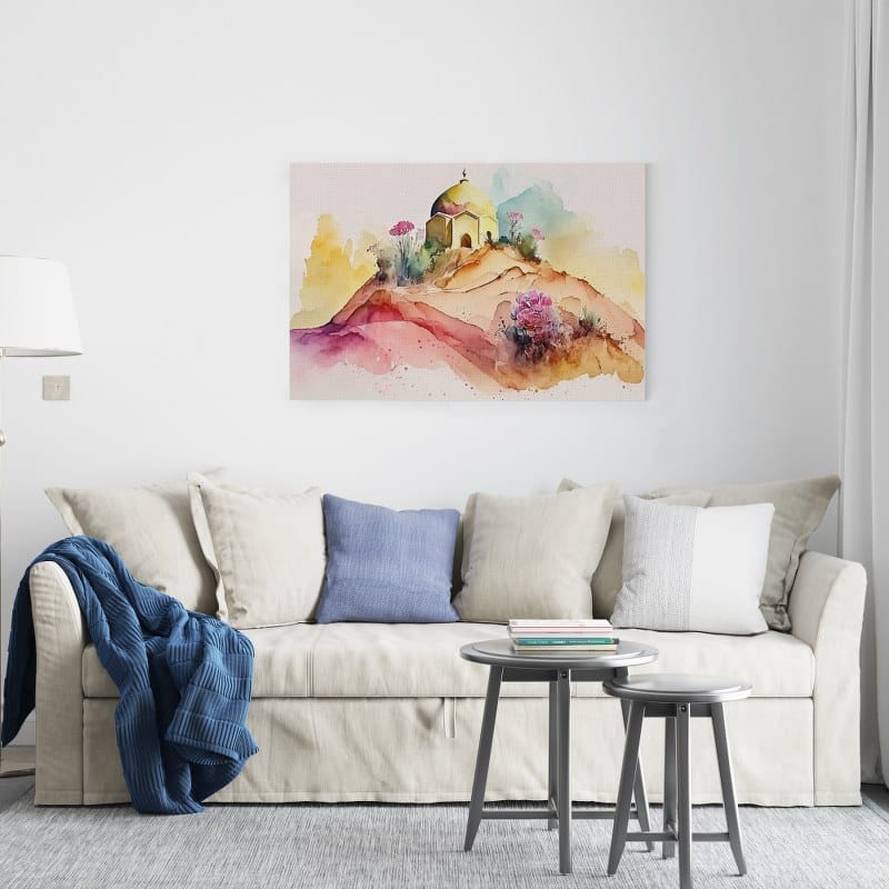 عجائب ساحرة بلوحات مائية للمساجد الإسلامية