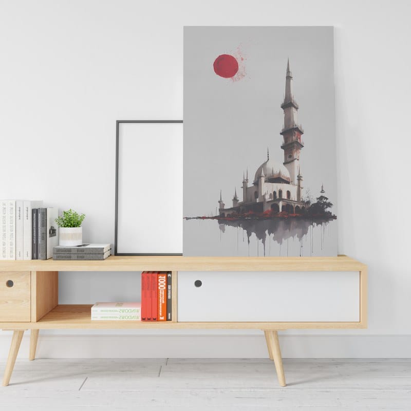 Islamic Wall Art Masjid canvas and Sunset Minimalist Printed wall art