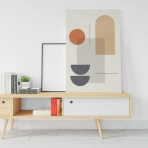 Balancing Shapes Geometric canvas Printed wall art
