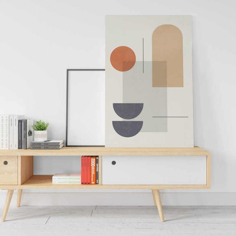Balancing Shapes Geometric canvas Printed wall art