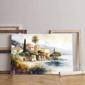 Lake Como Print Italy canvas Wall Art Villa Monastero Varenna