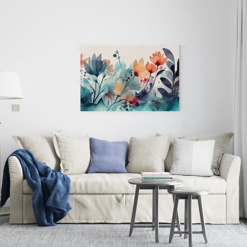 Holland Spring Mix flowers canvas Printed wall art