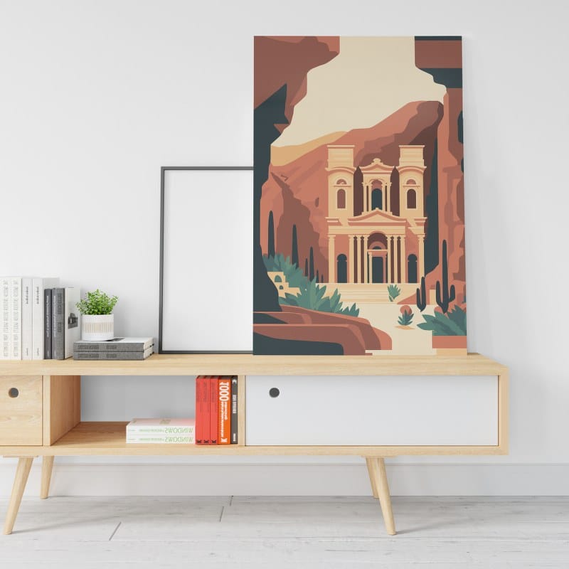 Beautiful View the petra jordan canvas Printed wall art