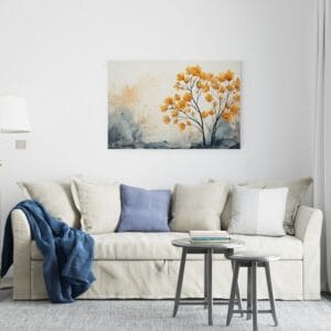 Beautiful Tree leaves in the autumn canvas printed wall art
