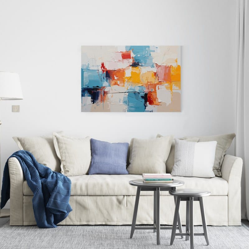 تفاصيل الفن التجريدي للوحة الأكريليك التي تظهر خلفية ذات ملمس ملون