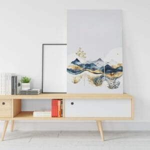 Amazing Blue Mountain Lake canvas Printed  wall art