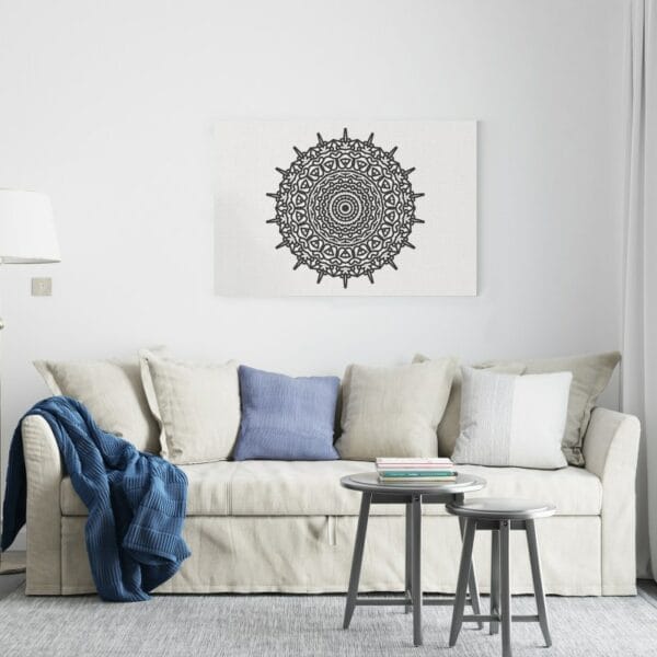 Beautiful Black Mandala Prints canvas Printed  wall art