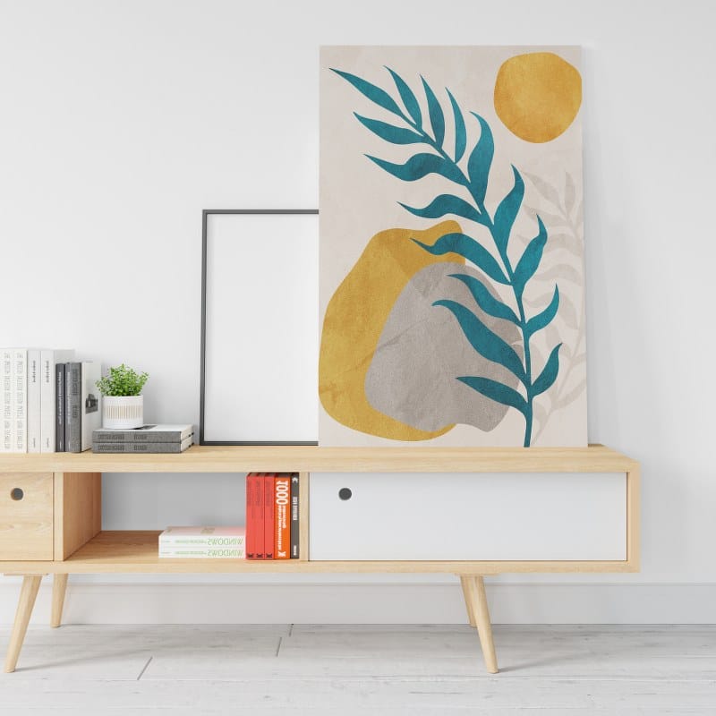 Abstract botanical leafs canvas Printed wall art