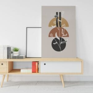 Minimalist one line drawing canvas plant poster Printed wall art